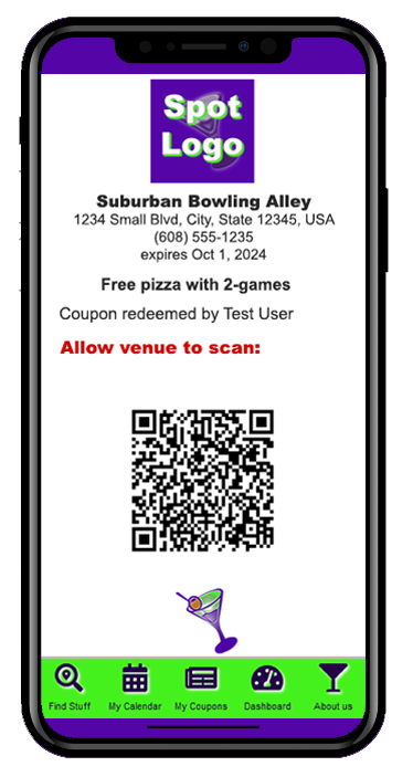 Sample of our QR coupon.