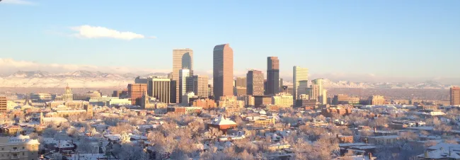 Picture of the Denver skyline. 