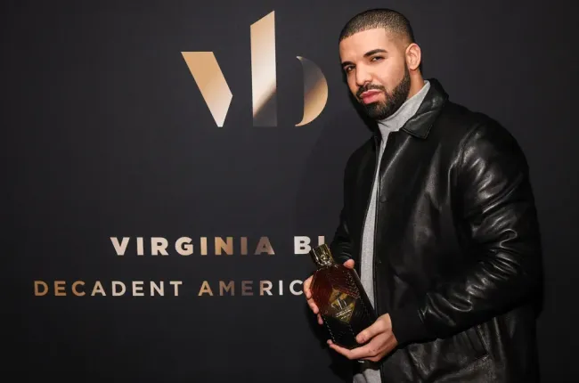 Drake attends the Canadian Pre-Launch of Virginia Black Decadent American Whiskey held at LCBO at Yonge & Summerhill on April 12, 2016 in Toronto.