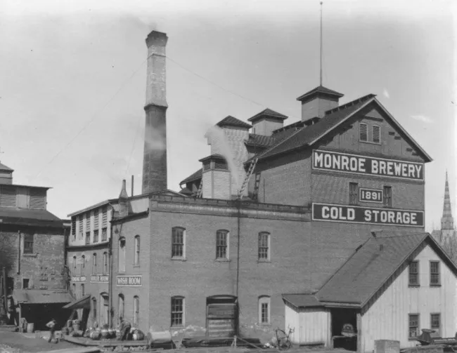 An old picture of what is now Minhas Brewing Company (n.d.).